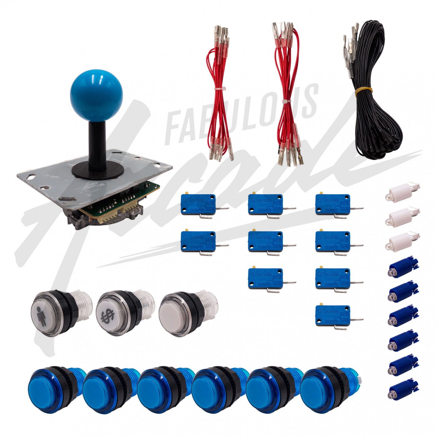 Lot De 6 Boutons D'arcade Lumineux 30 Mm – Collerette Noire, Vissables, LED 5/12V – Look Rétro 80's Pour Bornes Et Bartop