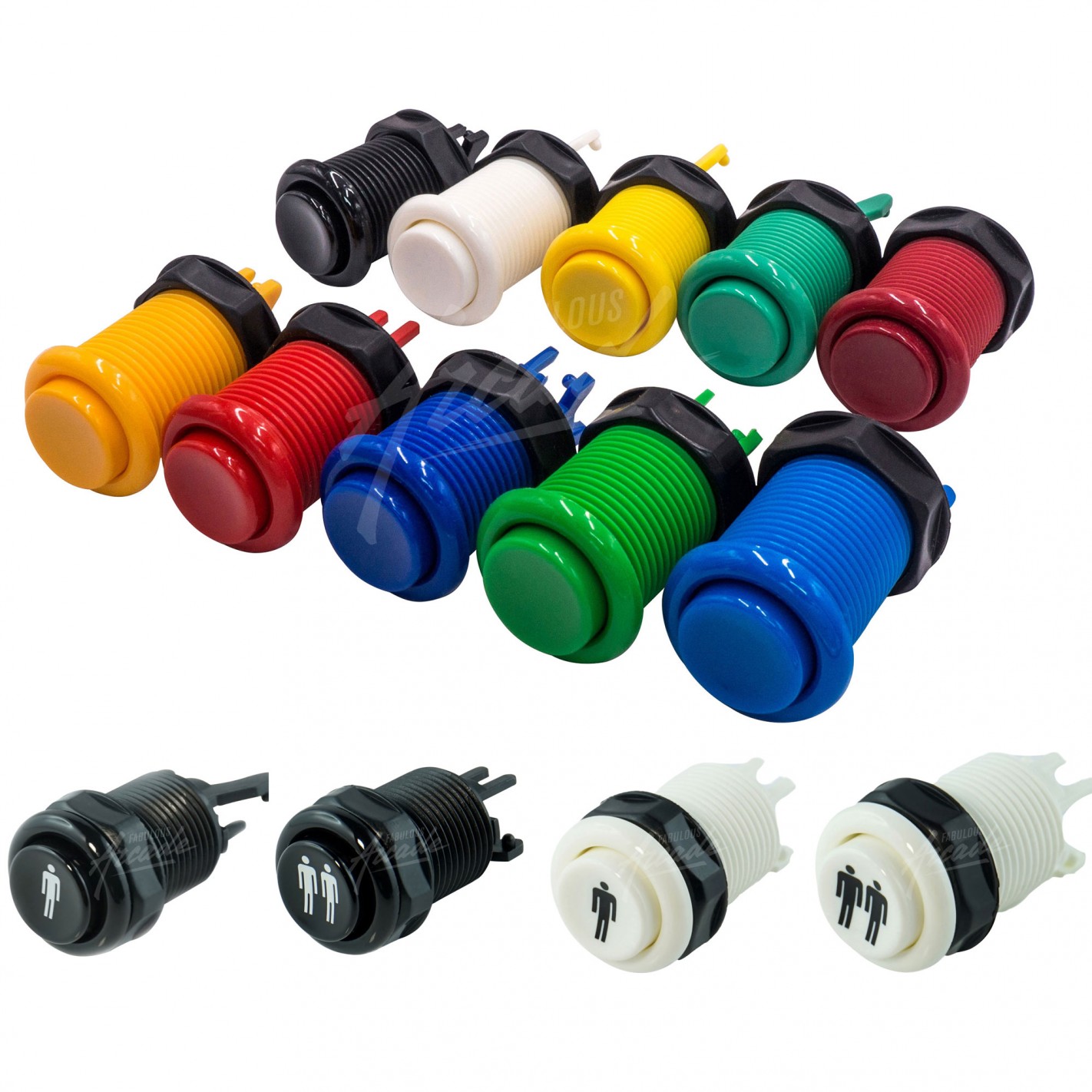 Lot de 2 Boutons Start arcade lumineux Translucide - Translucent LED