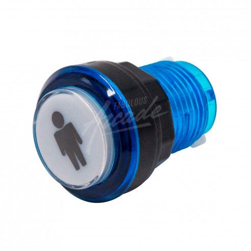 Bouton Sélection 1 Lumineux Transparent Pastille Blanche Diamètre 30 mm