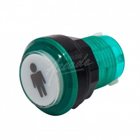 Bouton Sélection 1 Lumineux Transparent Pastille Blanche Diamètre 30 mm