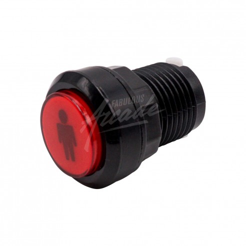 Bouton Sélection 1 Lumineux Collerette  Noire Diamètre 30 mm