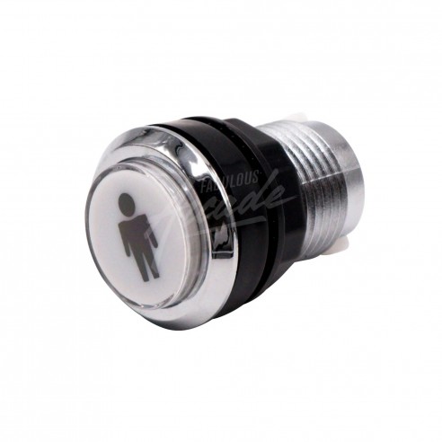 Bouton Sélection 1 Lumineux Collerette Chromé Diamètre 30 mm