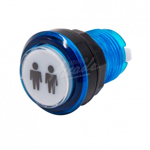 Bouton Sélection 2 Lumineux Transparent Pastille Blanche Diamètre 30 mm