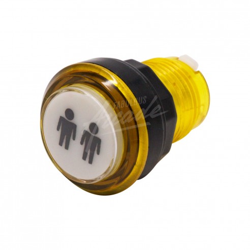 Bouton Sélection 2 Lumineux Transparent Pastille Blanche Diamètre 30 mm