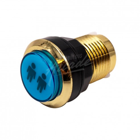 Bouton Sélection 2 Lumineux Collerette Chromé Diamètre 30 mm