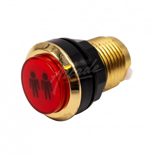 Bouton Sélection 2 Lumineux Collerette Chromé Diamètre 30 mm