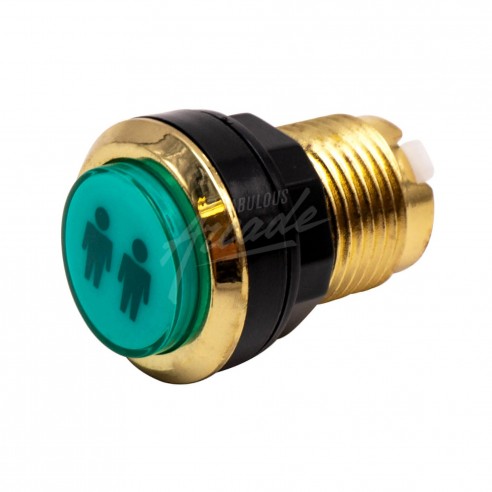 Bouton Sélection 2 Lumineux Collerette Chromé Diamètre 30 mm