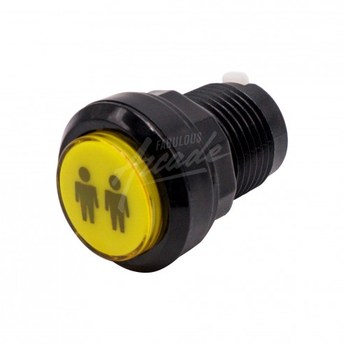 Bouton Sélection 2 Lumineux Collerette  Noire Diamètre 30 mm