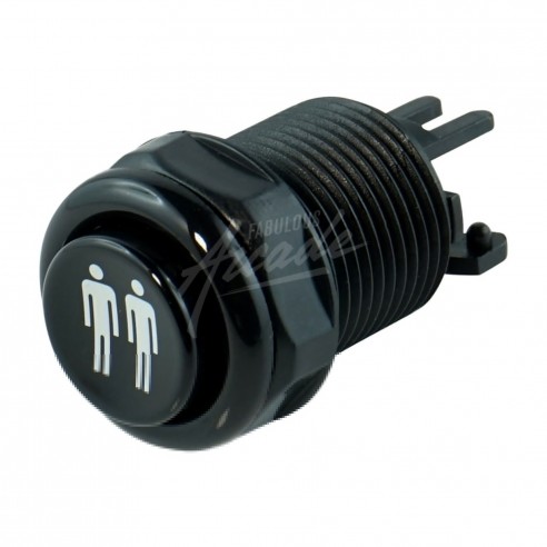 Bouton Sélection Américain Joueur Blanc Long 30 mm