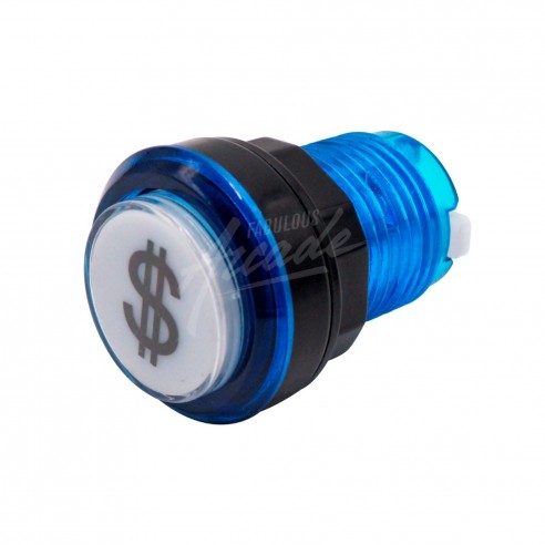 Bouton Crédit Lumineux Transparent Pastille Blanche Diamètre 30 mm