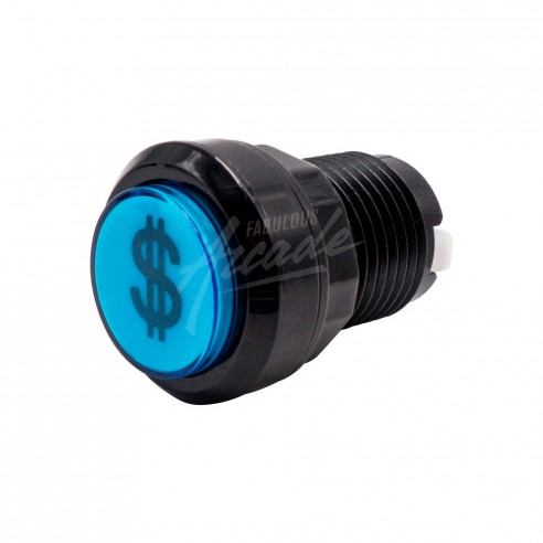 Bouton Crédit Lumineux Collerette Noire Diamètre 30 mm