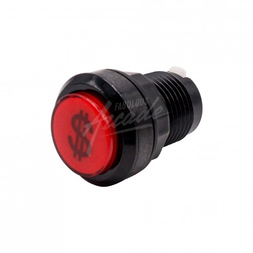 Bouton Crédit Lumineux Collerette Noire Diamètre 30 mm