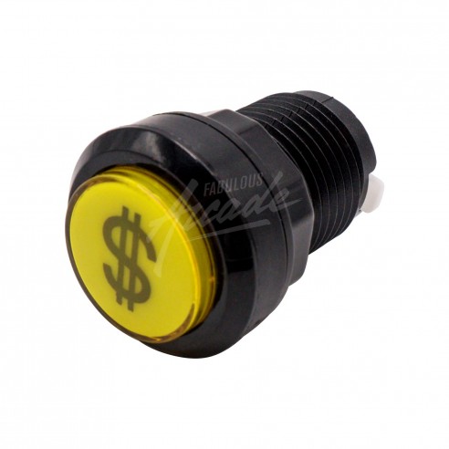 Bouton Crédit Lumineux Collerette Noire Diamètre 30 mm