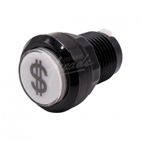 Bouton Crédit Lumineux Collerette Noire Diamètre 30 mm