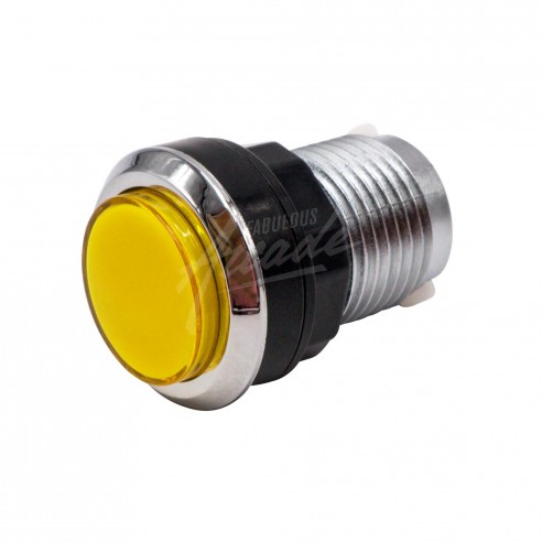 Bouton Joueur Lumineux Collerette Chromé Diamètre 30 mm