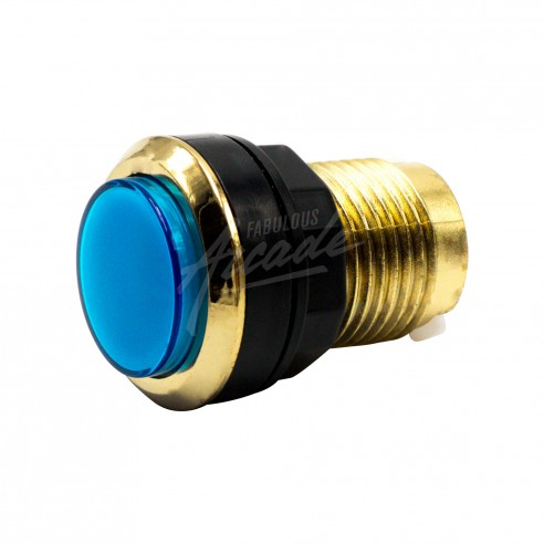 Bouton Joueur Lumineux Collerette Chromé Diamètre 30 mm