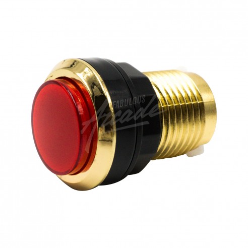 Bouton Joueur Lumineux Collerette Chromé Diamètre 30 mm