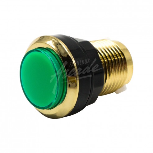 Bouton Joueur Lumineux Collerette Chromé Diamètre 30 mm