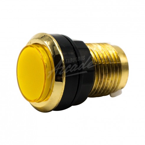 Bouton Joueur Lumineux Collerette Chromé Diamètre 30 mm