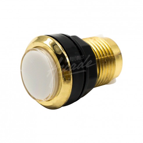 Bouton Joueur Lumineux Collerette Chromé Diamètre 30 mm