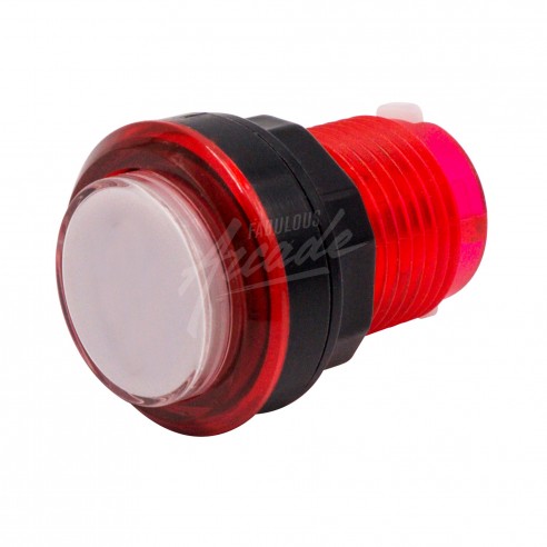 Bouton Joueur Lumineux Transparent Pastille Blanche Diamètre 30 mm