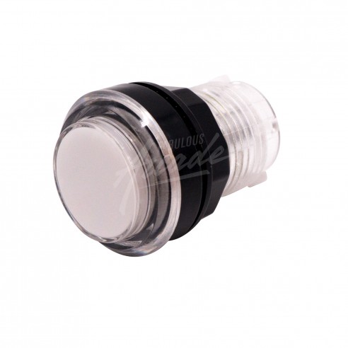 Bouton Joueur Lumineux Transparent Pastille Blanche Diamètre 30 mm