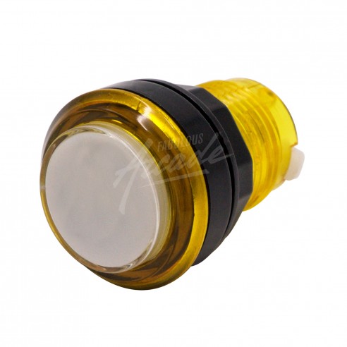 Bouton Joueur Lumineux Transparent Pastille Blanche Diamètre 30 mm