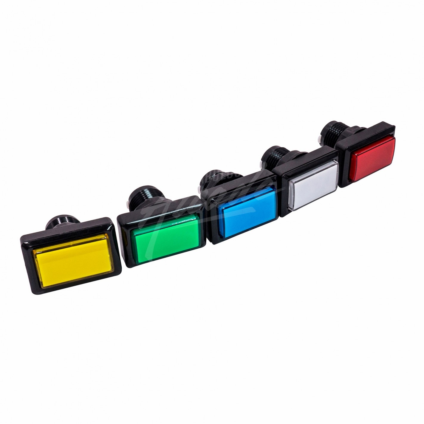 Lot De 6 Boutons Arcade Lumineux 30 Mm - Collerette Noire, Vissables, Pour Borne D'arcade Rétro