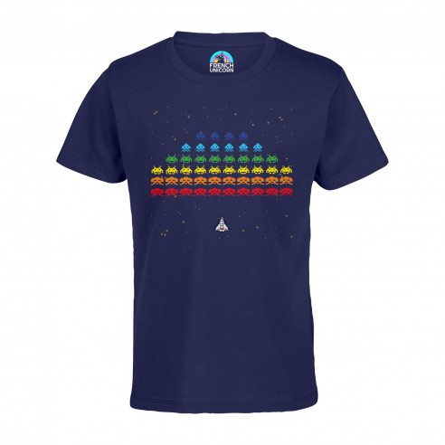 T-shirt Enfant GEEK Space Invader NB en Coton Biologique