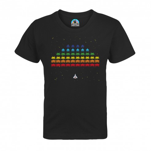 T-shirt Enfant GEEK Space Invader NB en Coton Biologique
