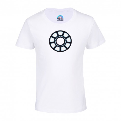 T-shirt Enfant Iron Man Arc Reactor Super Héros BD Film Geek