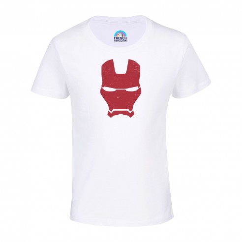 T-shirt Enfant Iron Man Masque Super Héros BD Film Geek