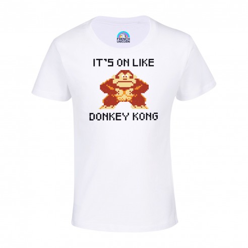 T-shirt Enfant It's on like Donkey Kong Jeux Vidéo Retro Gaming Vintage