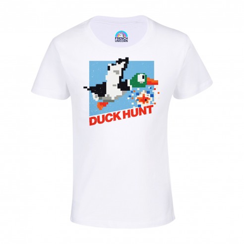 T-shirt Enfant Duck Hunt 8 bit Jeux Vidéo Retro Gaming Vintage Arcade