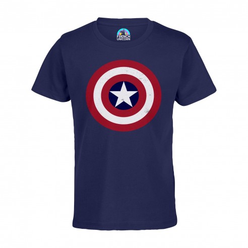 T-shirt Enfant Captain America Logo Super Héros BD Film Geek