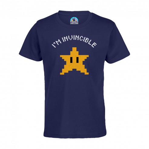 T-shirt Enfant Etoile Mario Invincible Jeux Vidéo Retro Gaming Vintage