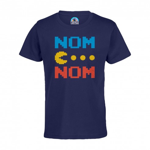 T-shirt Enfant Pac-Man Nom Nom Jeux Vidéo Retro Gaming 8 Bit