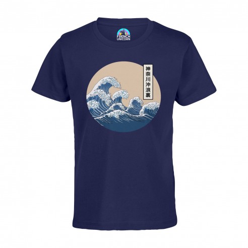 T-shirt Enfant Hokusai Grandes Vagues Japon Asie Culture Mer