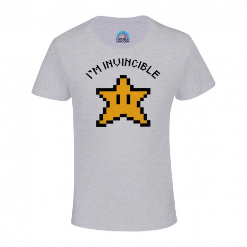 T-shirt Enfant Etoile Mario Invincible Jeux Vidéo Retro Gaming Vintage