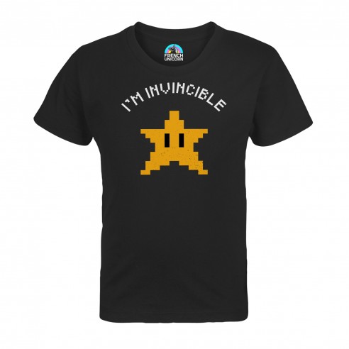T-shirt Enfant Etoile Mario Invincible Jeux Vidéo Retro Gaming Vintage