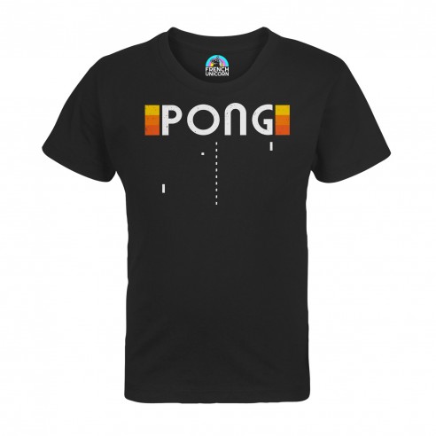 T-shirt Enfant Pong Jeux Vidéo Retro Gaming Vintage Arcade 70's