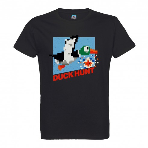 T-shirt Homme Col Rond Duck Hunt 8 bit Jeux Vidéo Retro Gaming Vintage Arcade