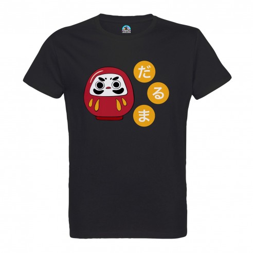 T-shirt Homme Col Rond Daruma Doll Porte bonheur Japon Asie Culture