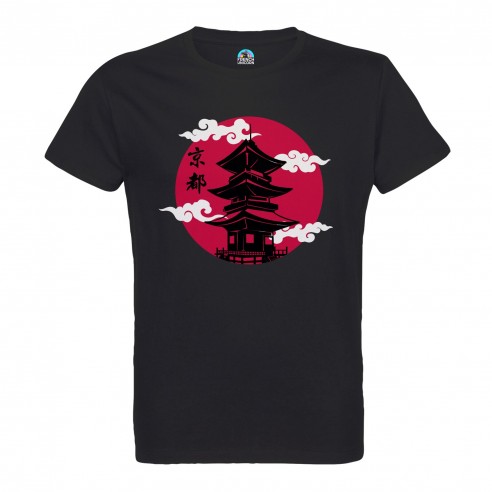 T-shirt Homme Col Rond Chateau Kyoto Japon Asie Culture Empereur