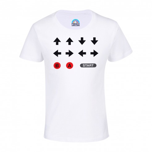T-shirt Enfant Code Triche Jeux Vidéo Retro Gaming Vintage