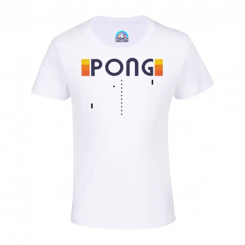 T-shirt Enfant Pong Jeux Vidéo Retro Gaming Vintage Arcade 70's
