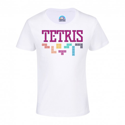 T-shirt Enfant Tetris Jeux Vidéo Retro Gaming Vintage
