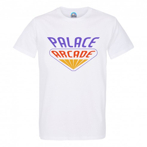 T-shirt Homme Col Rond Palace Arcade Geek Jeux Video Serie Film 80's