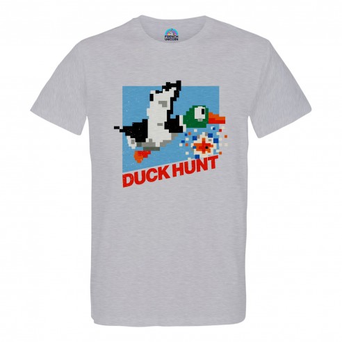 T-shirt Homme Col Rond Duck Hunt 8 bit Jeux Vidéo Retro Gaming Vintage Arcade