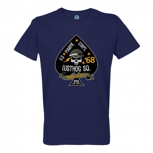 T-shirt Homme Col Rond Lusthog Squad Geek Vietnam Guerre Film